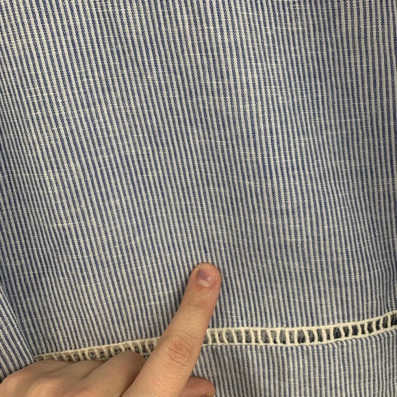 Sympli linen striped lightweight short sleeve blouse - Picture 6 of 8